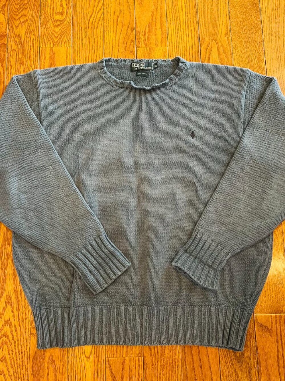 Vintage 90's Polo Ralph Lauren Men’s Cable Knit Fisherman Sweater Size XL Chunky